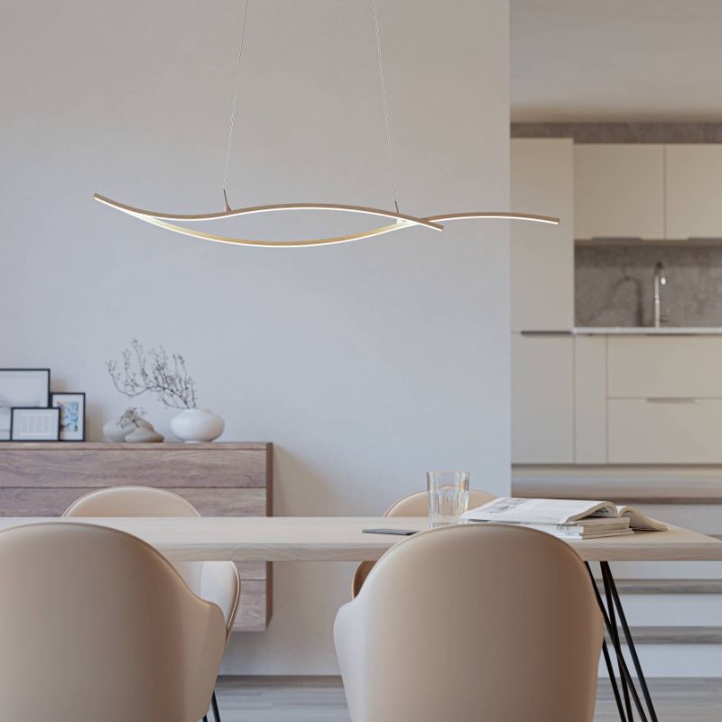Design acél függőlámpa barna, Tevin, 20 W, 4000 K LED