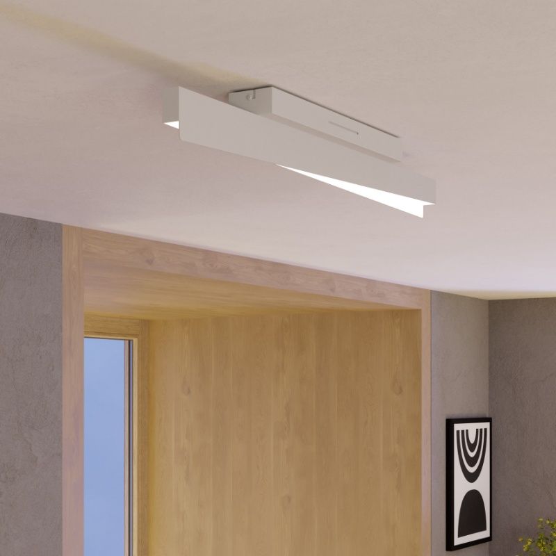 Design műanyag okos mennyezeti lámpa fehér, Birkan, 13,5 W, RGBW LED, távirányítóval