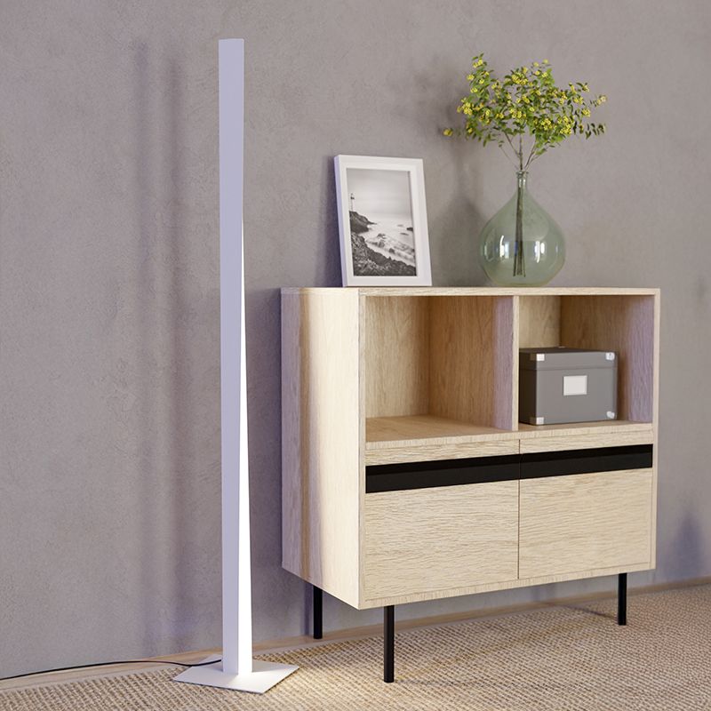Design műanyag állólámpa fehér, Birkan, 10,5 W, RGBW LED, távirányítóval