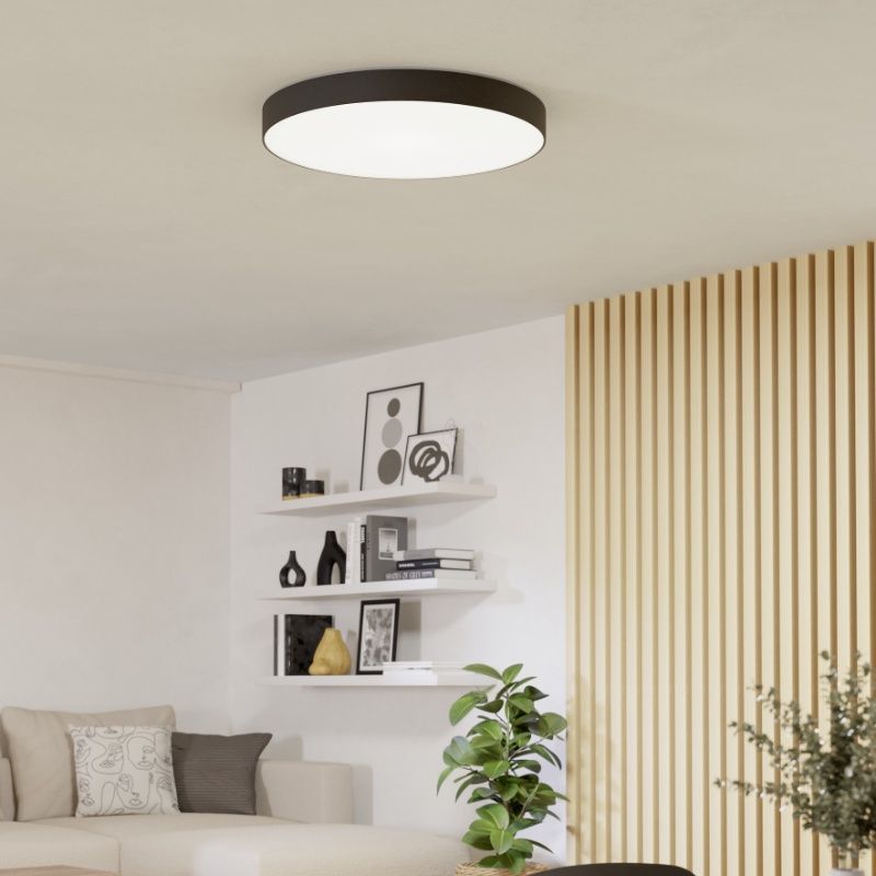 Retro műanyag okos mennyezeti lámpa fekete, Germen, 36,5 W, RGBW LED, távirányítóval Retro műanyag okos mennyezeti lámpa fekete, Germen, 36,5 W, RGBW LED, távirányítóval