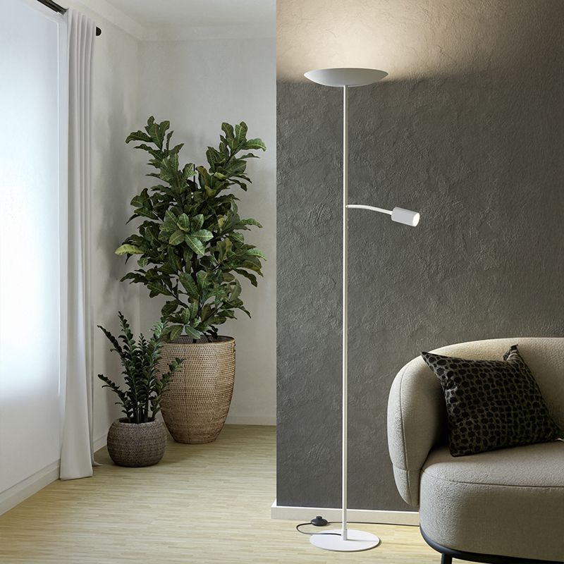 Retro acél állólámpa fehér, Crijn, 26,5 W, 2700 K LED, kosketushimmentimellä