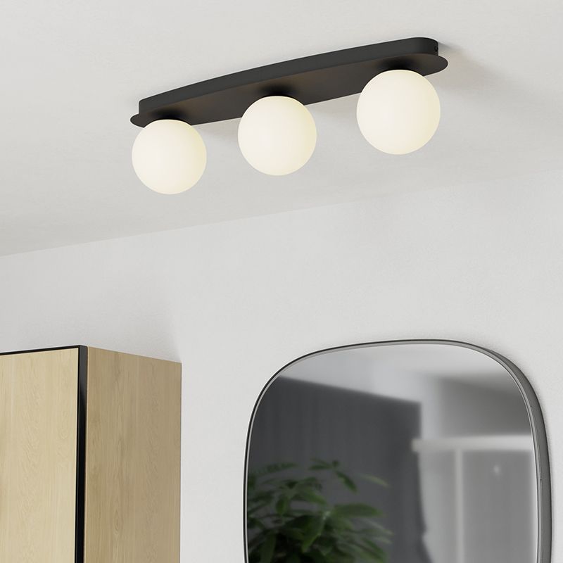 Retro acél mennyezeti lámpa fekete, Cornee, 4,2 W, 2700 K LED, IP44