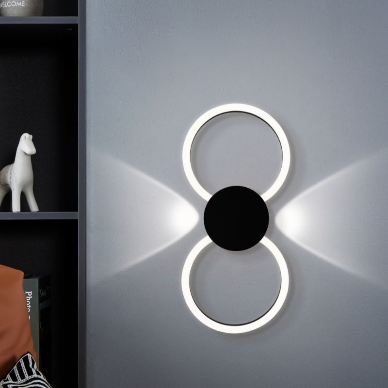 Design alumínium fali lámpa fekete, Vixa, 20 W, 3000 K LED