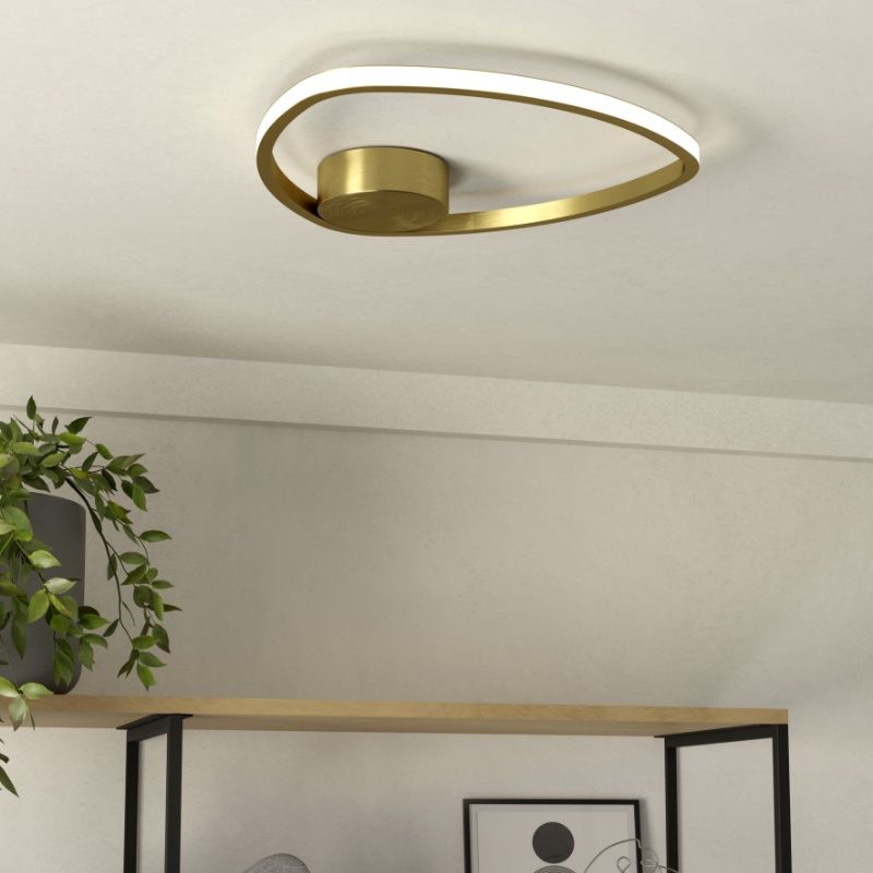 Design alumínium mennyezeti lámpa arany, Minouche, 9,7 W, white switch LED
