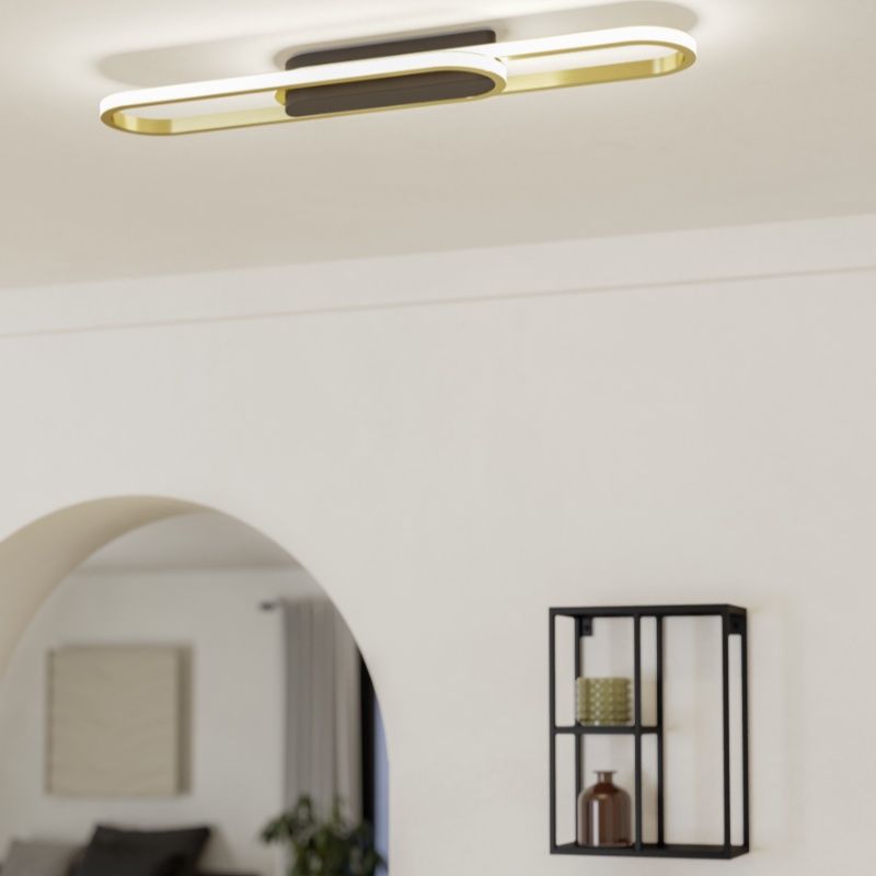 Design alumínium mennyezeti lámpa arany, Crijn, 20 W, white switch LED