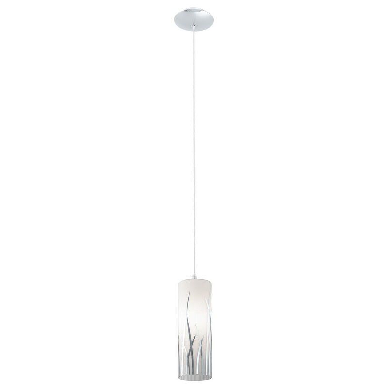 Design üveg függőlámpa króm, Ilyas