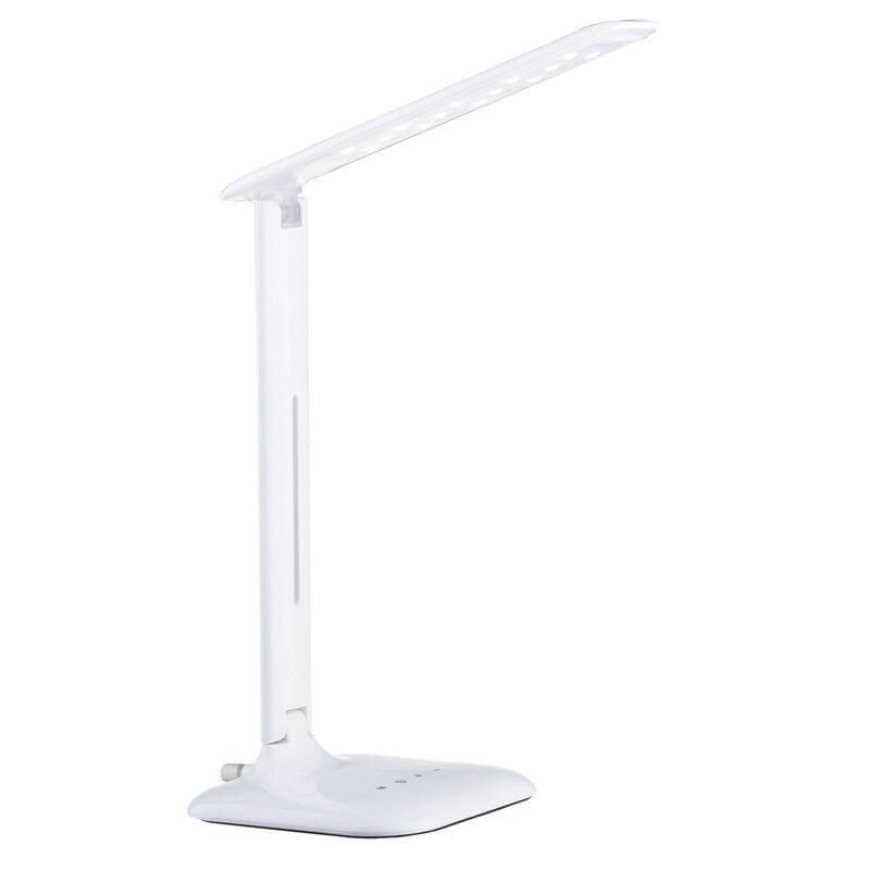 Design műanyag íróasztal lámpa fehér, Ayman, 3 W, melegtől hidegig állítható fehér LED, kosketushimmentimellä
