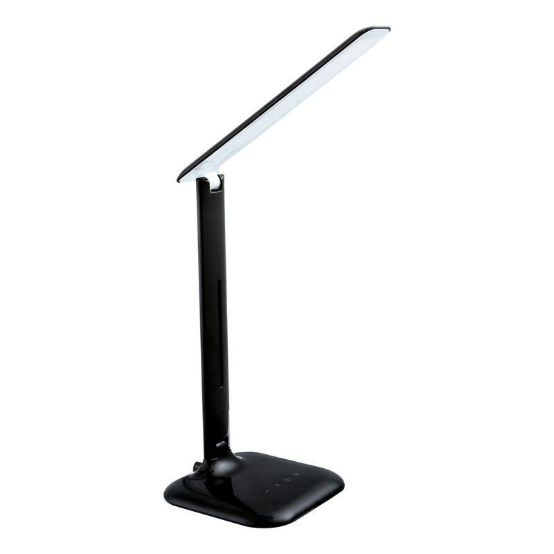 Design műanyag íróasztal lámpa fekete, Ayman, 3 W, melegtől hidegig állítható fehér LED, kosketushimmentimellä