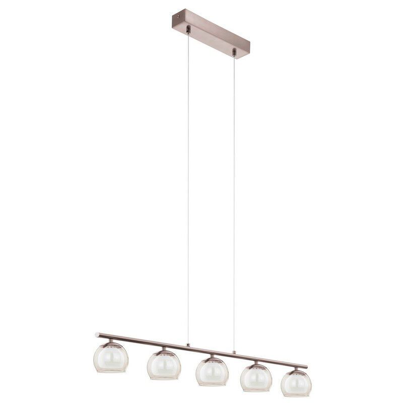 Retro üveg függőlámpa nikkel, Riviera, 3 W, 3000 K LED