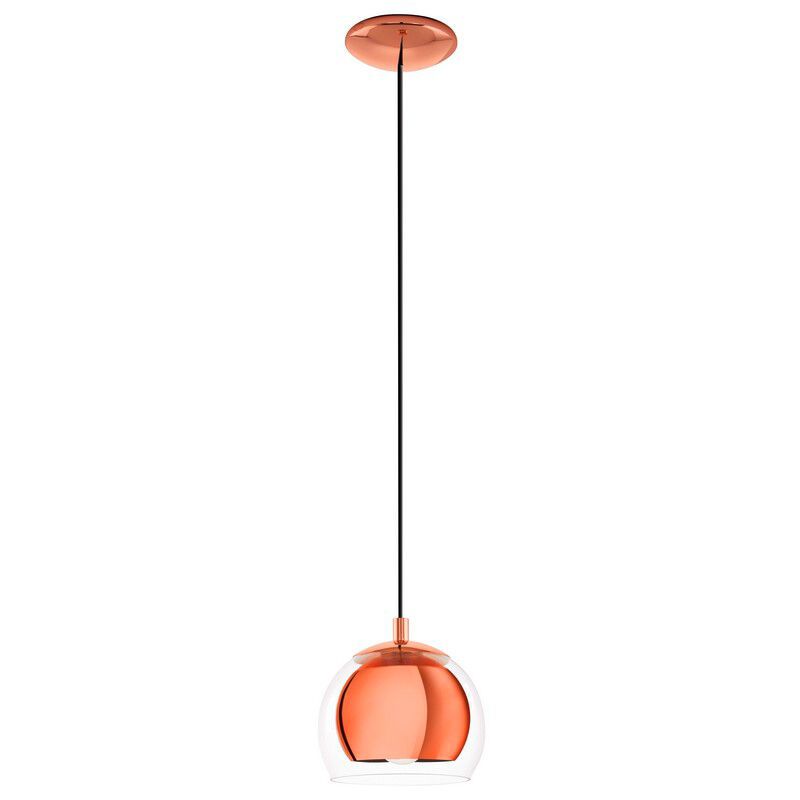 Design üveg függőlámpa réz, Iroma