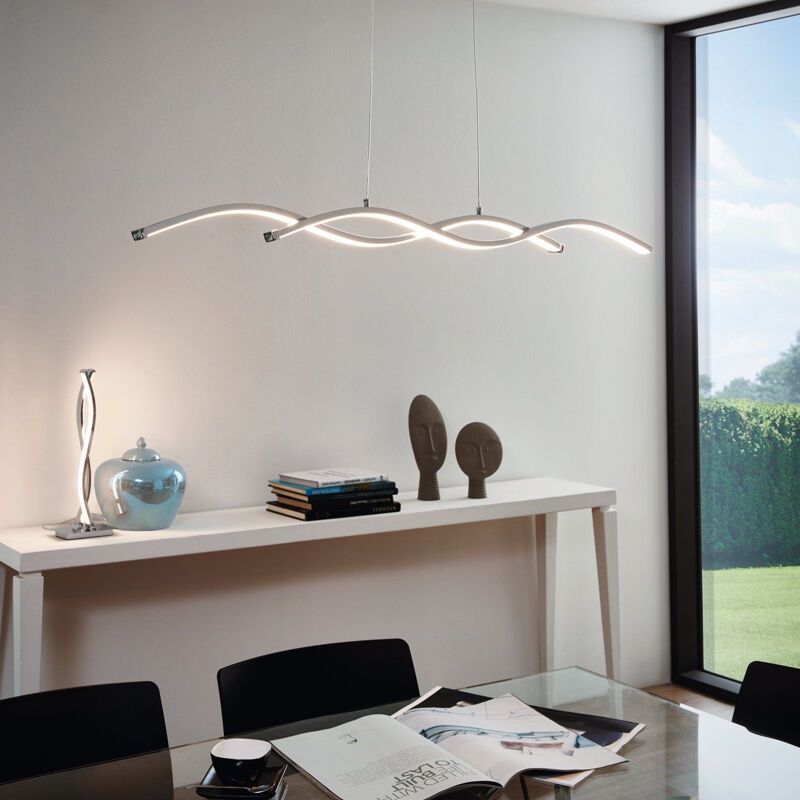 Retro alumínium függőlámpa króm, Arantxa, 9 W, 3000 K LED