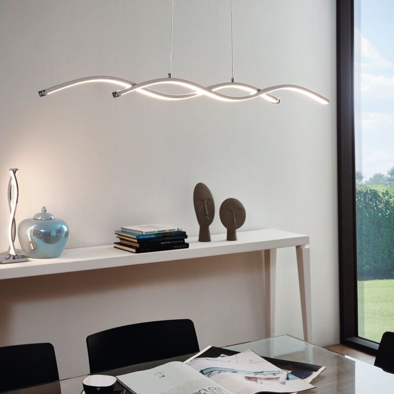 Retro alumínium függőlámpa króm, Arantxa, 14 W, 3000 K LED
