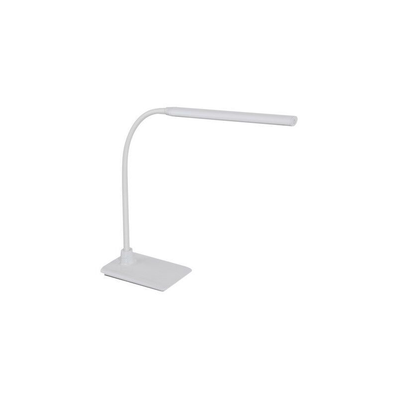 Retro műanyag íróasztal lámpa fehér, Brennan, 5 W, 4000 K LED, kosketushimmentimellä