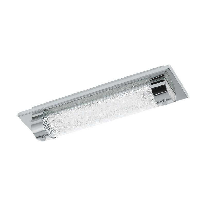 Design üveg mennyezeti lámpa króm, Iris, 8 W, 4000 K LED, IP44