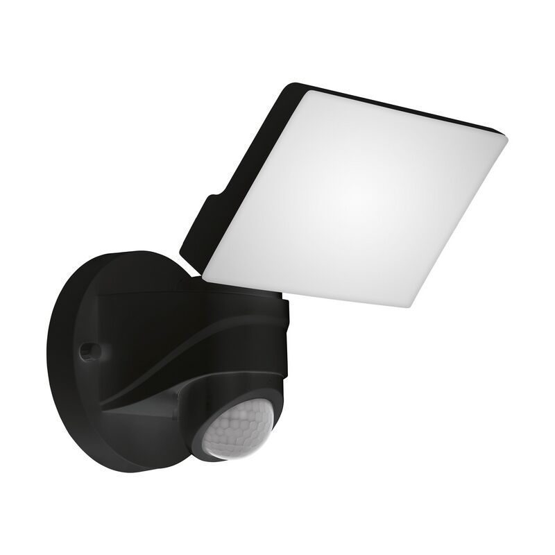Műanyag mozgásérzékelős kültéri fali lámpa fekete, Joselien, 13 W, 5000 K LED, IP44