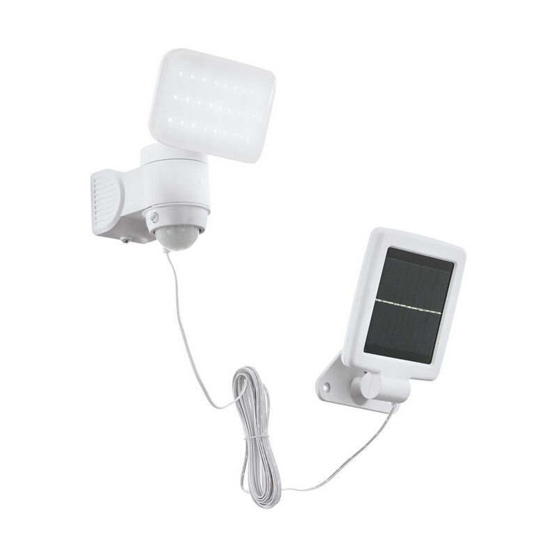 Műanyag napelemes kültéri fali lámpa fehér, Frits, 5 W, 6500 K LED, IP44