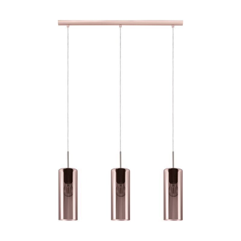 Design üveg függőlámpa réz, Tino