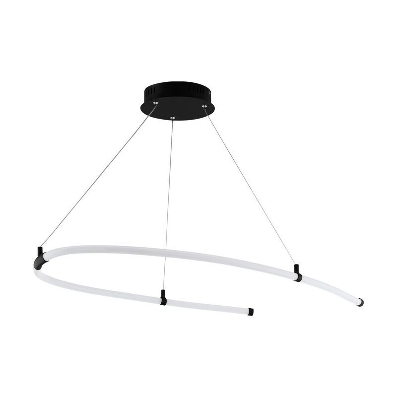 Retro acél függőlámpa fekete, Gamze, 27 W, 3000 K LED