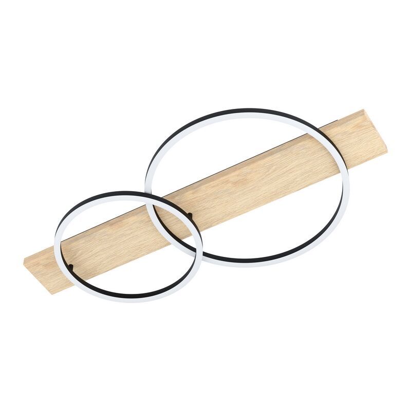 Vintage fa plafon lámpa fekete, Annebel, 12 W, 3000 K LED