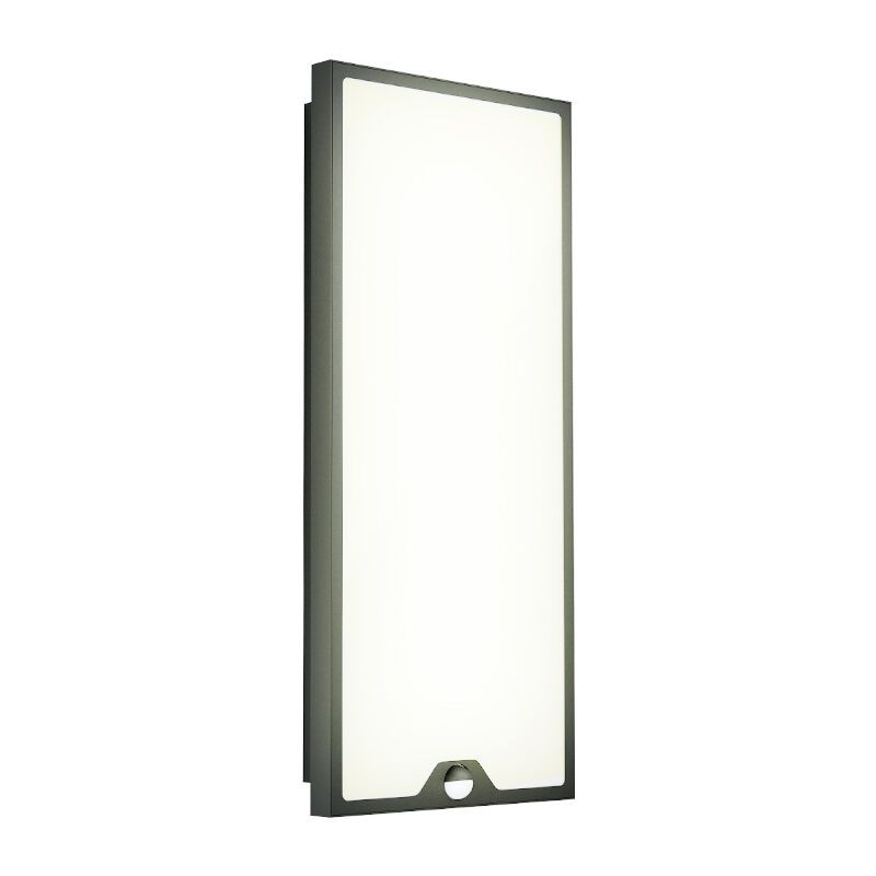 Retro acél mozgásérzékelős kültéri fali lámpa fekete, Lydian, 18,5 W, 3000 K LED, IP44