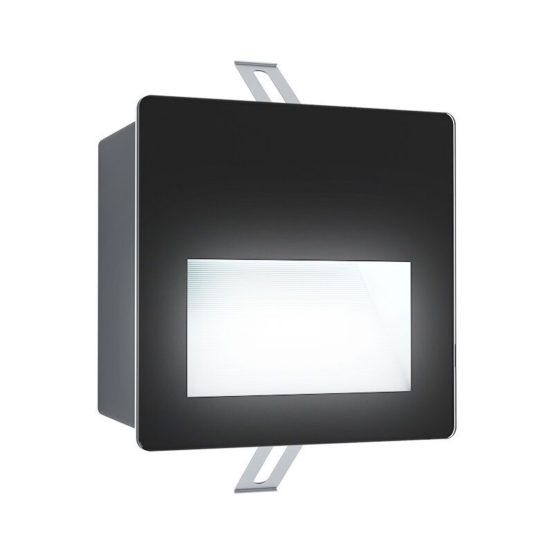 Retro alumínium beépíthető kültéri fali lámpa fekete, Luigino, 3,7 W, 4000 K LED, IP65