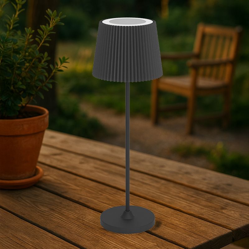 Retro szövet asztali lámpa fekete, Latif, 2 W, white switch LED, kosketushimmentimellä