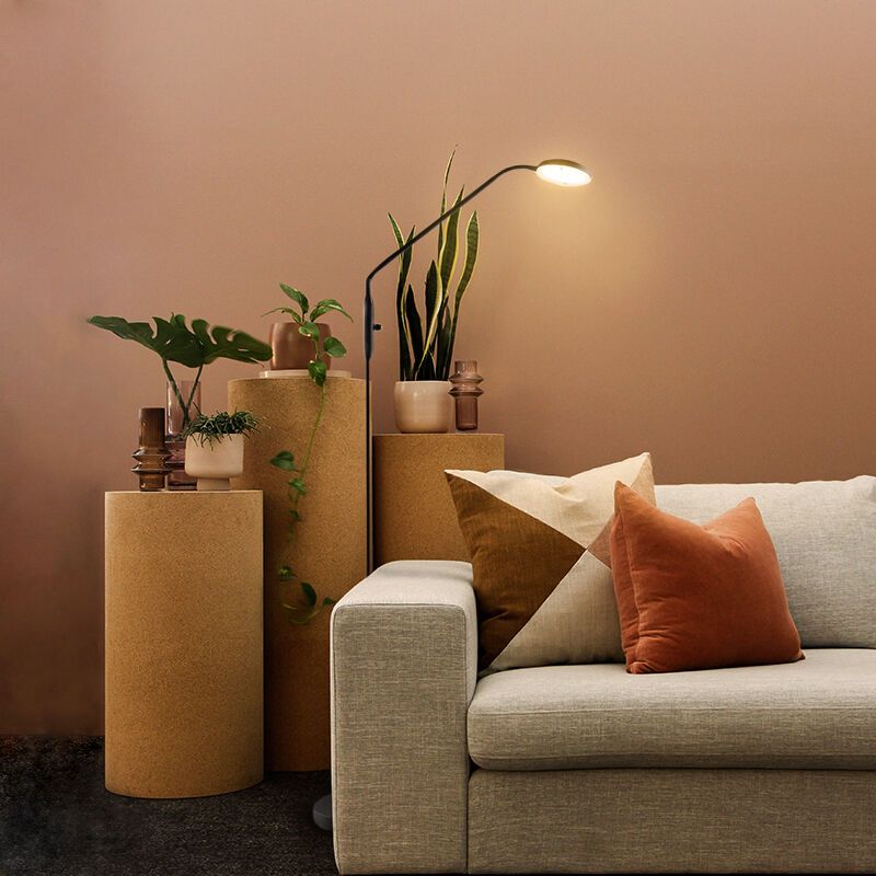 Retro álló olvasólámpa fekete, Salvador, 5 W, 3000 K LED, kapcsolóval