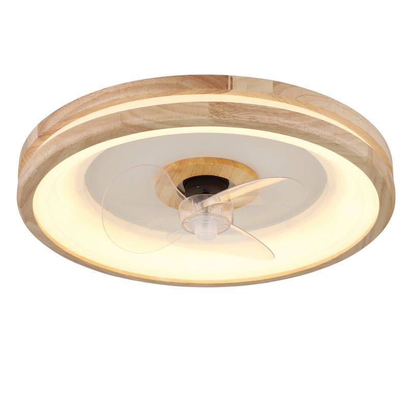 Modern mennyezeti ventilátor fa, Klaaske, 30W, meleg fehértől hideg fehérig állítható LED, távirányítóval