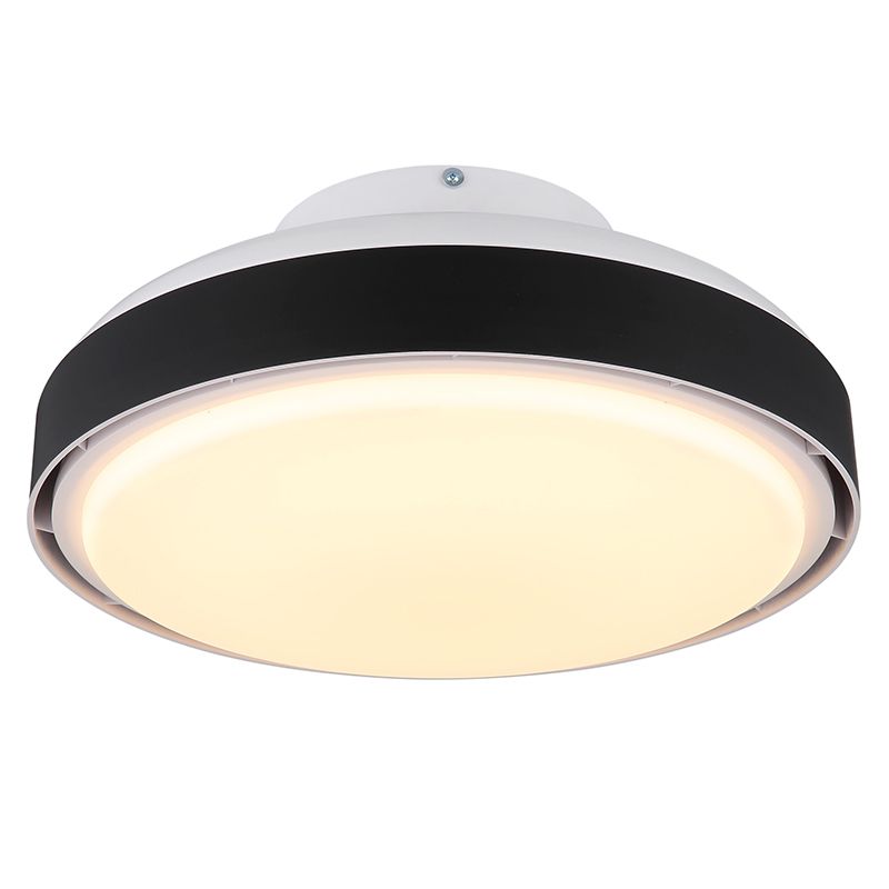 Fekete modern mennyezeti ventilátor műanyagból, Madhavi, 40W, meleg fehértől hideg fehérig állítható LED, távirányítóval