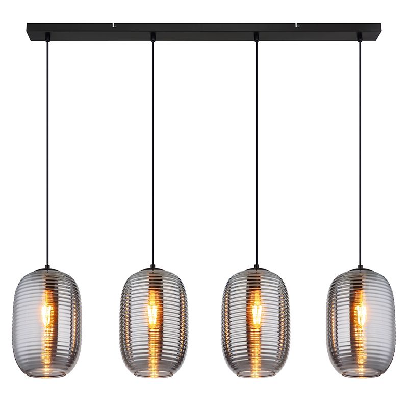Design üveg függőlámpa fekete, Arina