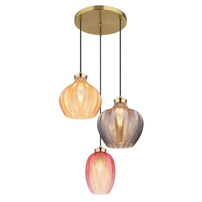 Design üveg függőlámpa tarka, Jacomina