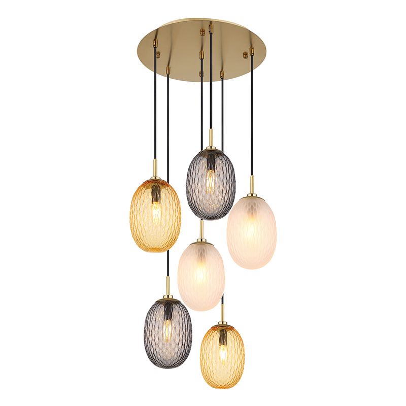 Design üveg függőlámpa tarka, Janella