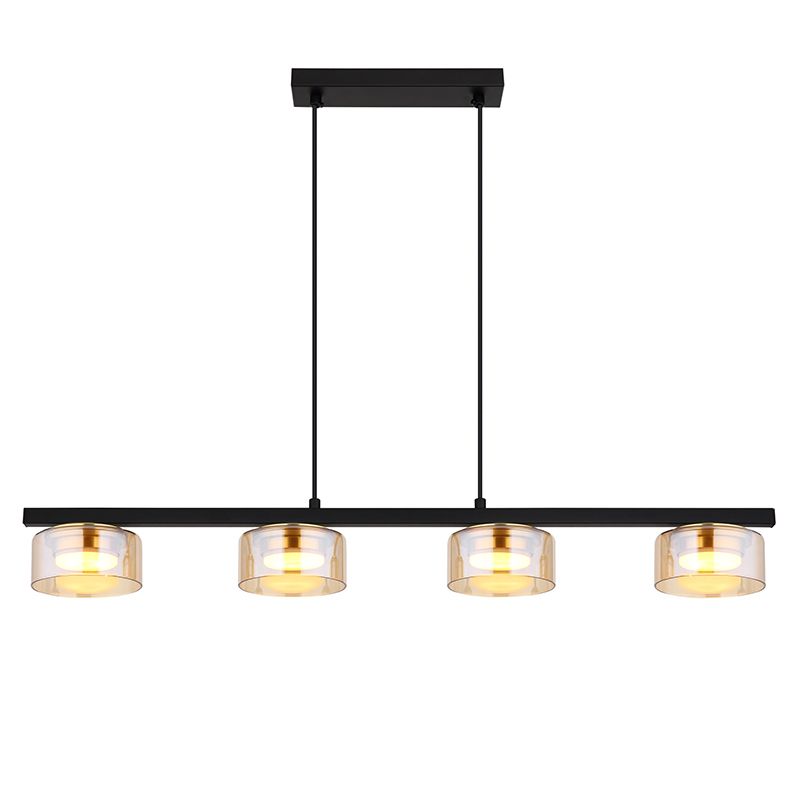 Design fém függőlámpa borostyán, Jamahl