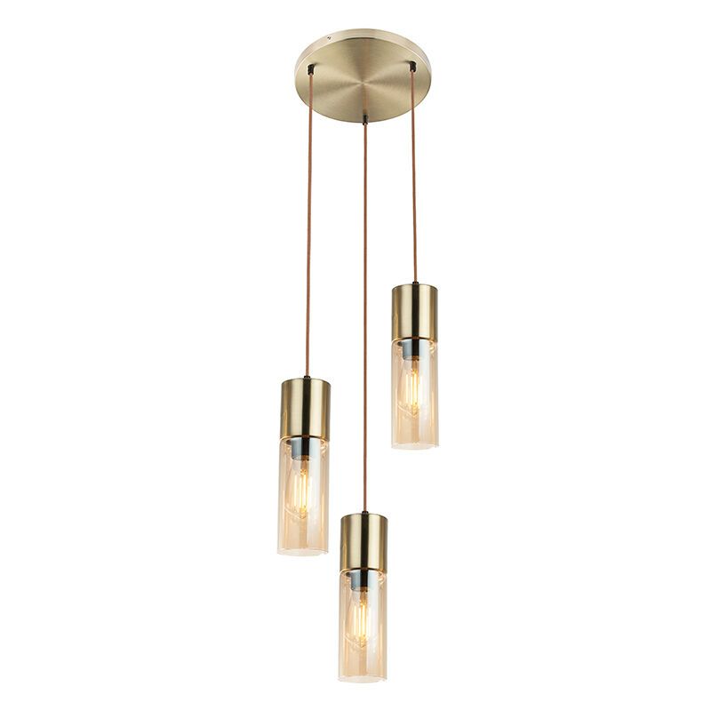 Design üveg függőlámpa borostyán, Xena Design üveg függőlámpa borostyán, Xena