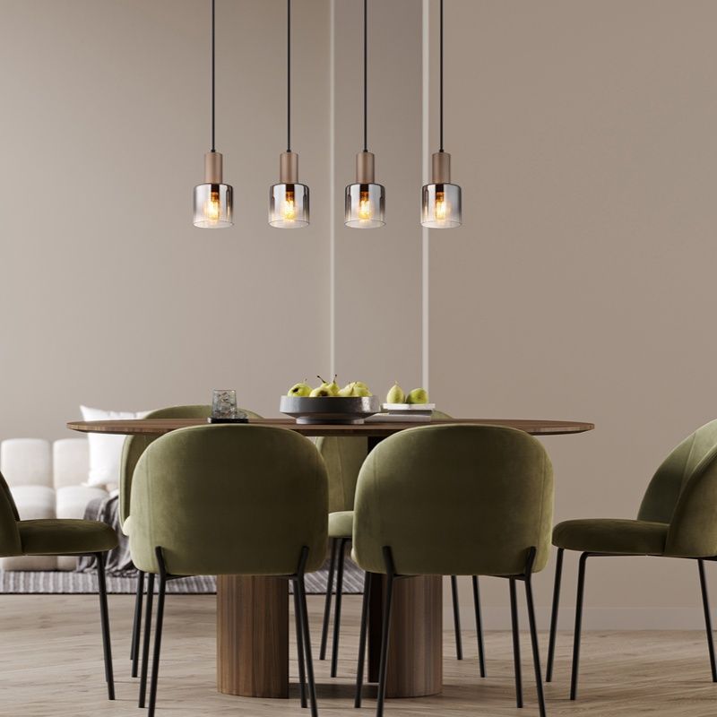 Design üveg függőlámpa barna, Warren