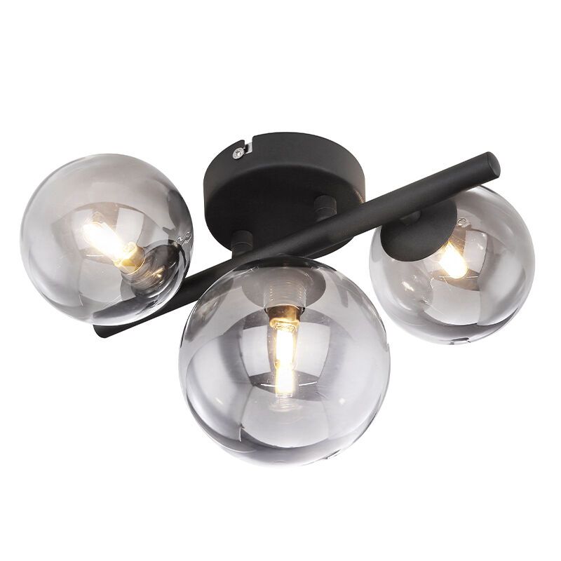 Design üveg fali lámpa fekete, Melinda