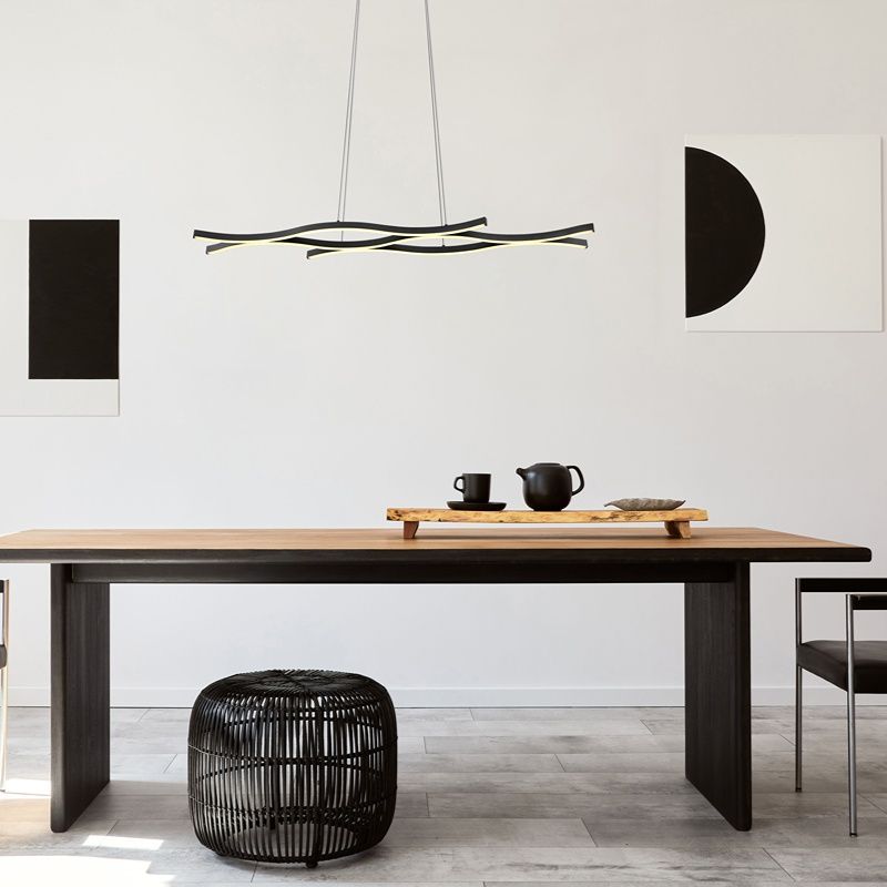 Design alumínium függőlámpa fekete, Geerten, 35 W, 3000 K LED