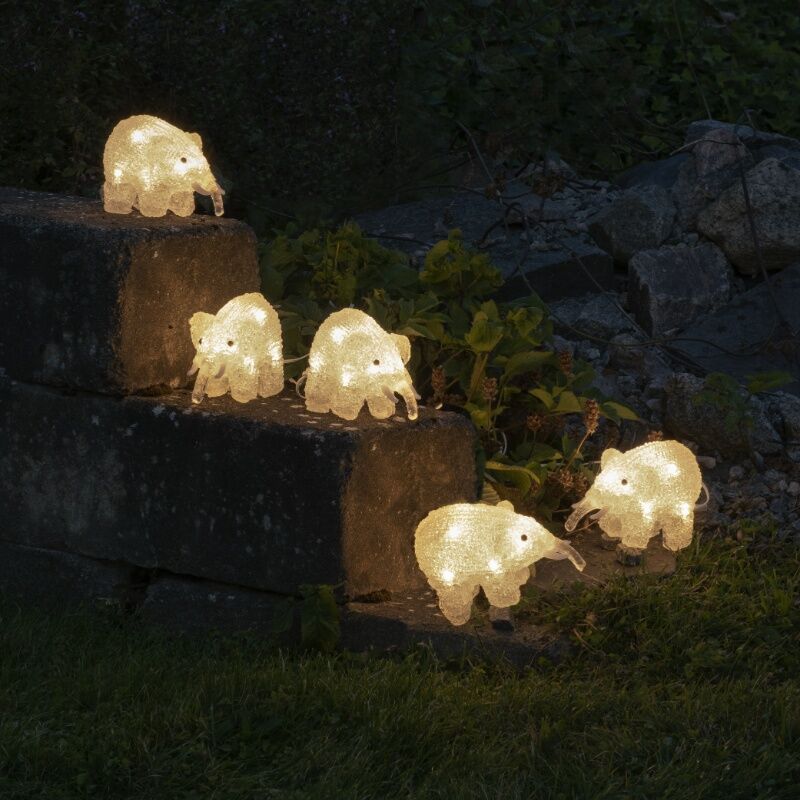 5 LED elefánt, beltérre és kültérre