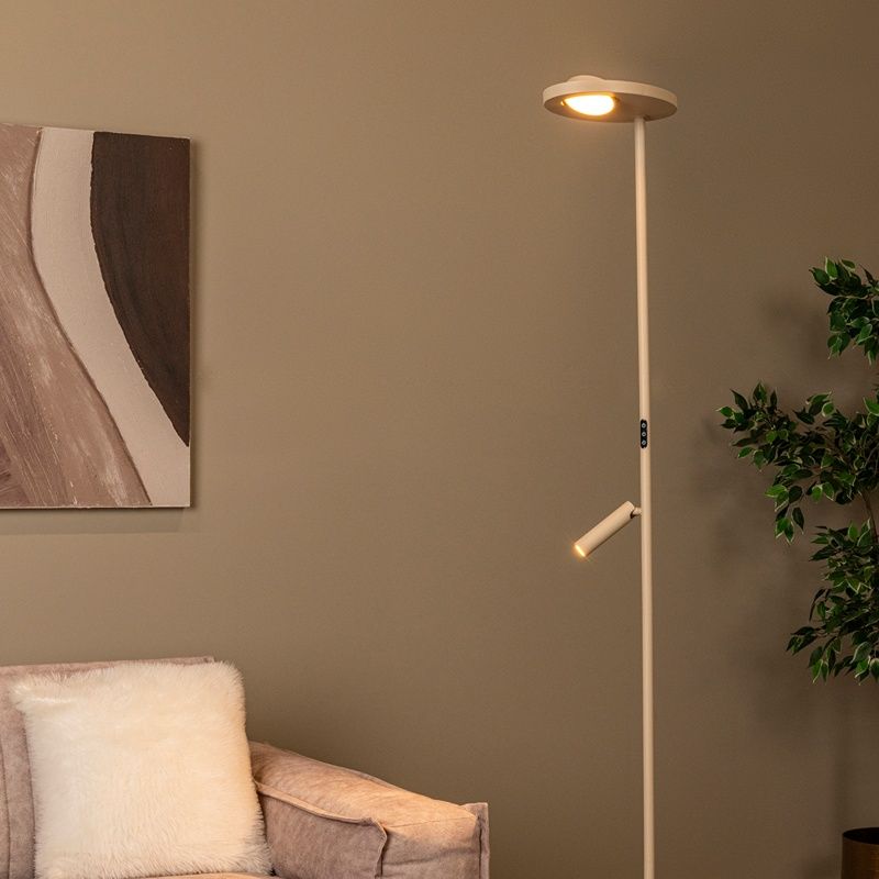 Taupe fém álló olvasólámpa, Ortolan, 12 W, 4000 K LED, kosketushimmentimellä