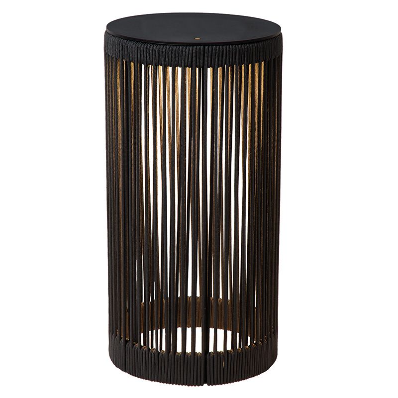 Fekete műanyag újratölthető állólámpa, Pingi, 3 W, 3000 K LED, IP44, 3 fokozatban szabályozható