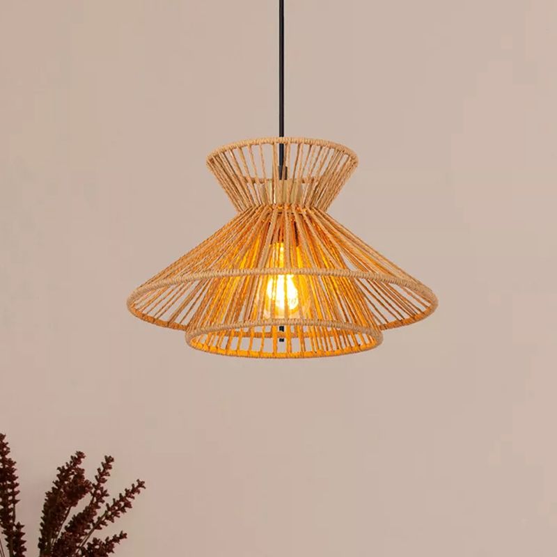 Rattan függőlámpa barna, Tasman