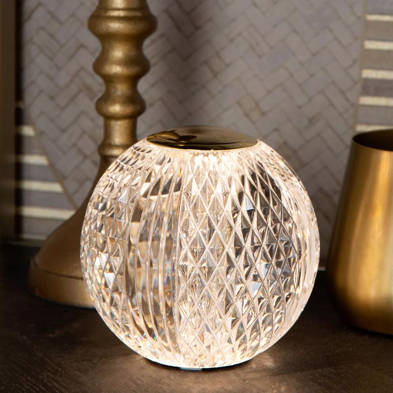 Átlátszó akril asztali lámpa, Cintra, 1,5 W, 2700 K LED, 3 fokozatban szabályozható