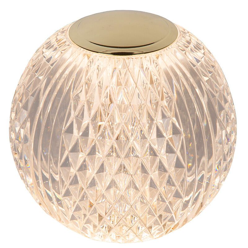 Átlátszó akril asztali lámpa, Cintra, 2 W, 2700 K LED, 3 fokozatban szabályozható