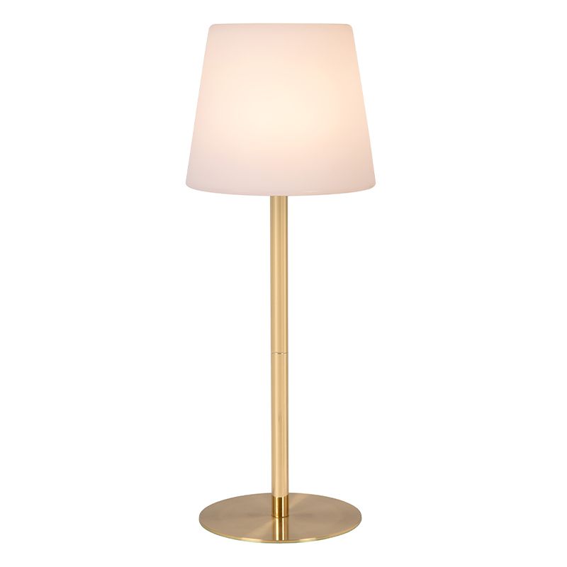 Arany műanyag újratölthető kültéri asztali lámpa, Tyon, 2 W, 2700 K LED, IP65, kosketushimmentimellä