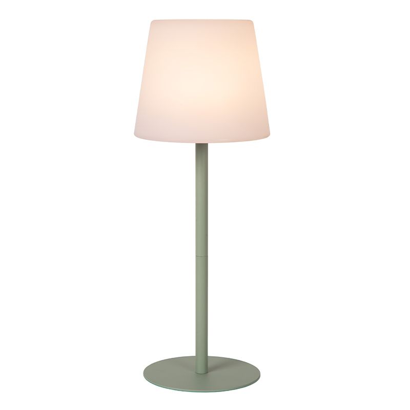 Zöld műanyag újratölthető kültéri asztali lámpa, Tyon, 2 W, 2700 K LED, IP65, kosketushimmentimellä Zöld műanyag újratölthető kültéri asztali lámpa, Tyon, 2 W, 2700 K LED, IP65, kosketushimmentimellä