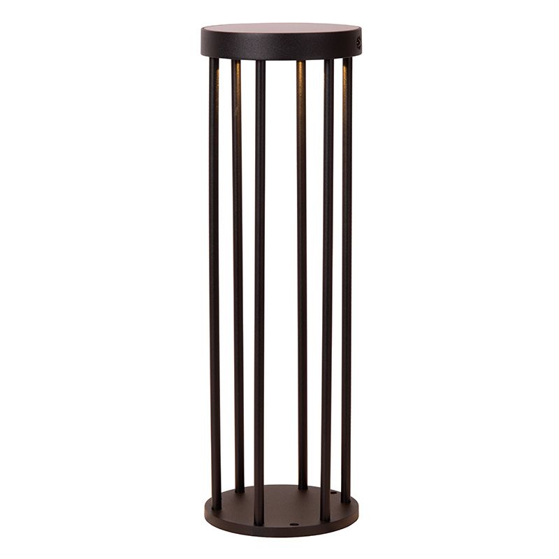 Fekete alumínium napelemes kültéri álló lámpa, Jackson, 2 W, 2700 K LED, IP65, 3 fokozatban szabályozható