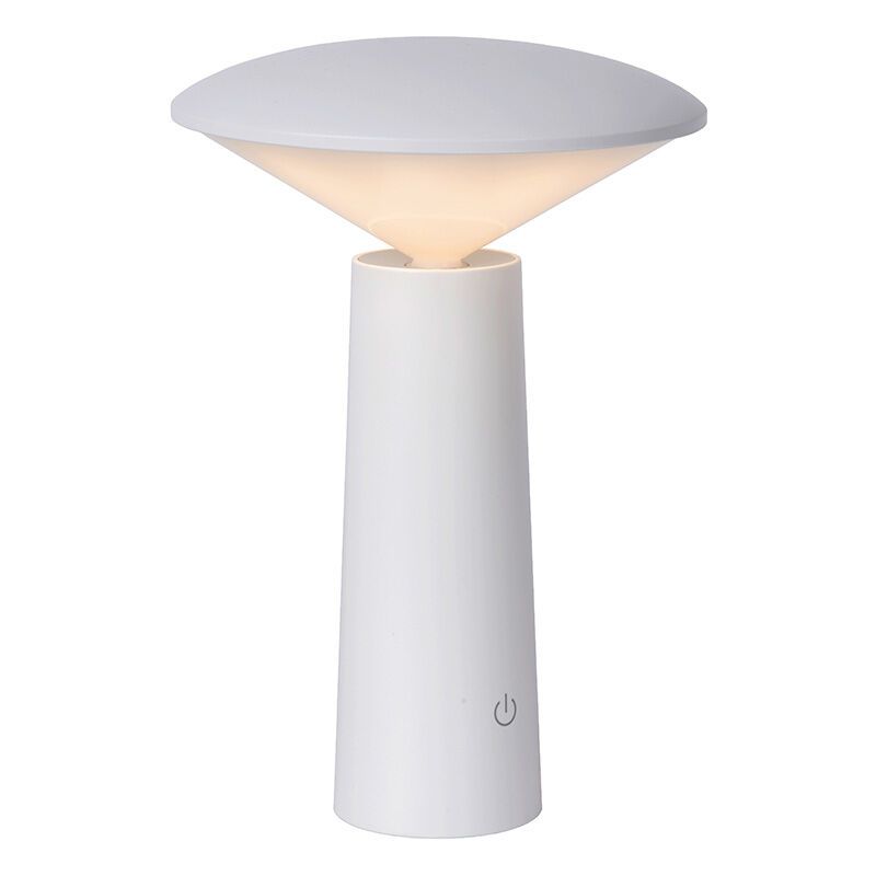 Fehér műanyag kültéri asztali lámpa, Jive, 4 W, melegtől hidegig állítható fehér LED, IP44, kapcsolóval Fehér műanyag kültéri asztali lámpa, Jive, 4 W, melegtől hidegig állítható fehér LED, IP44, kapcsolóval