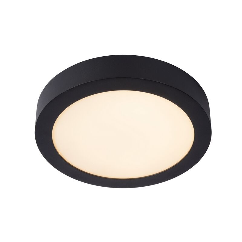 Fekete alumínium plafon lámpa, Brice, 15 W, 3000 K LED, IP44