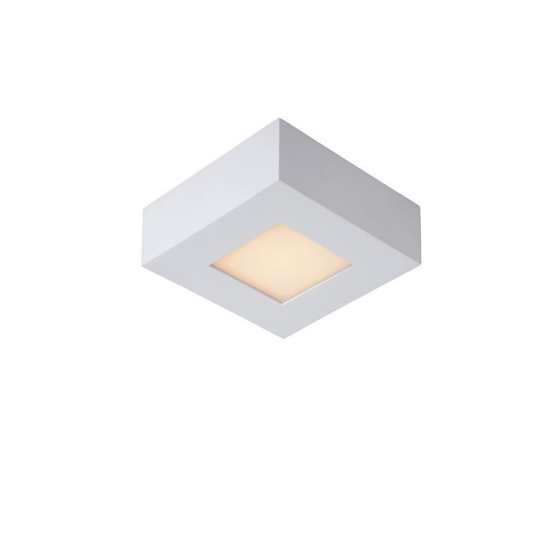 Fehér alumínium plafon lámpa, Brice, 8 W, 3000 K LED, IP44