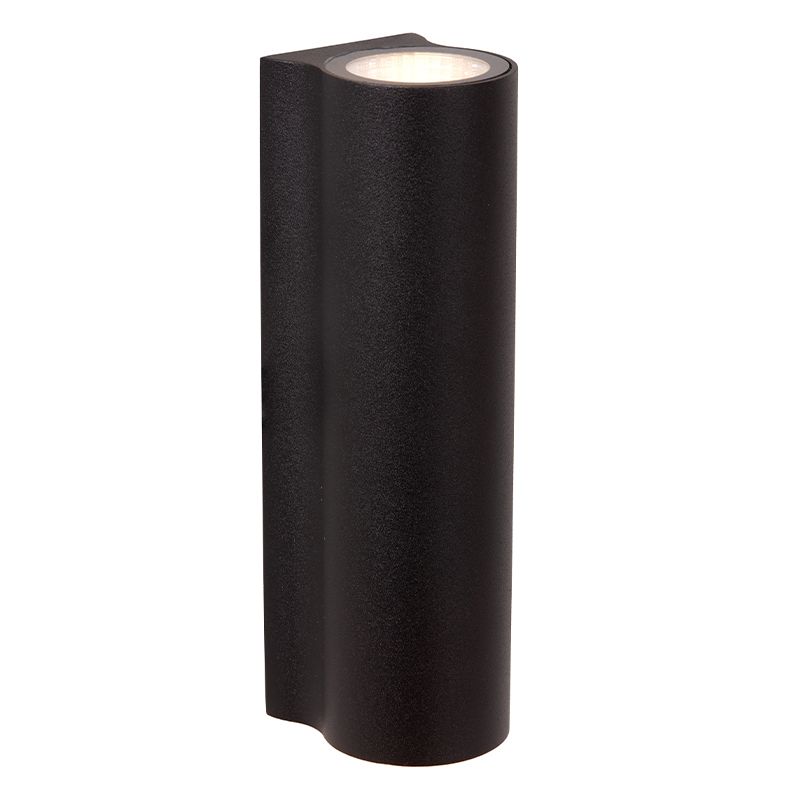 Fekete alumínium fel le fali lámpa, Akra, 6 W, 3000 K LED, IP54